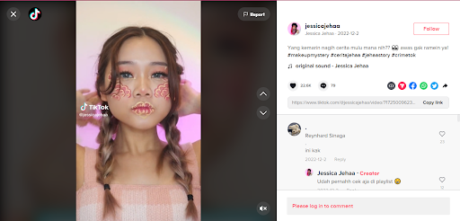 Akun Tiktok Beauty Influencer Indonesia Jessica Jeha