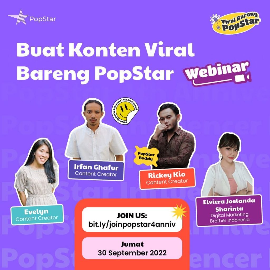  Influencer Irfan Ghafur, Rickey Kio menjadi pembicara di Viral Bareng PopStar  dalam artikel Jangan Kaget, Endorse Bukan Satu-Satunya Sumber Gaji Influencer PopStar Influencer Marketing Agency 
